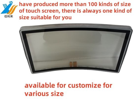 32 pollici pannello touchscreen curvo touchscreen multi touch PCAP touchscreen impermeabile a olio impermeabile anti-UV personalizzabili jukebox industriali commerciali medici