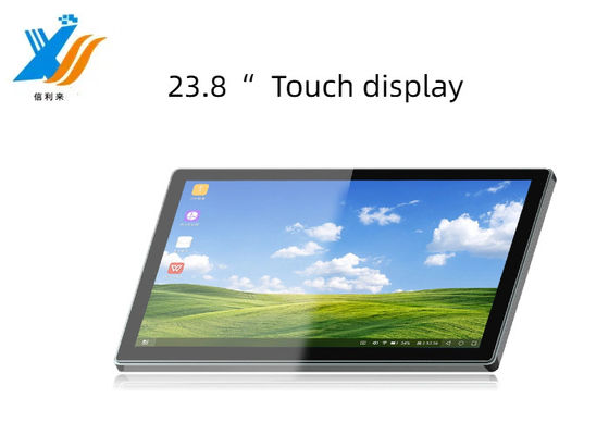 Monitor a schermo multi-touch nero con tecnologia IC EETI e struttura GG
