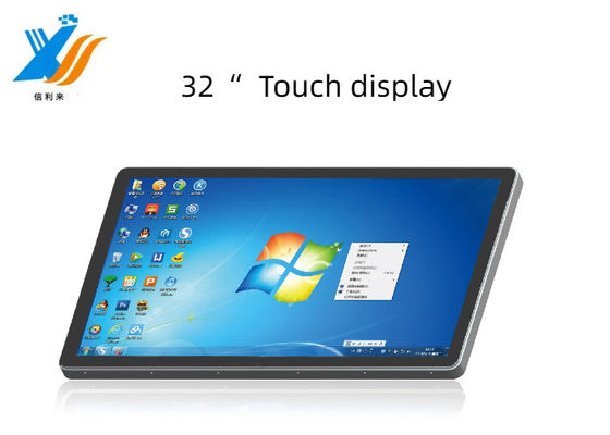 Monitor touch screen personalizzato da 32 pollici con 10 punti capacitivi vari USB HDMI VGA LCD per tablet computer per l'istruzione industriale