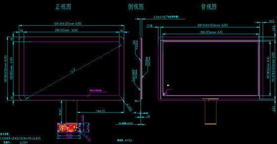 13.3'' Industrial Multi Touch Screen Panel con interfaccia USB e IIC con struttura G+G