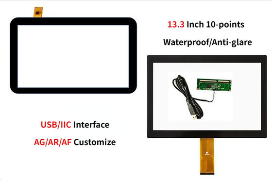 13.3'' Industrial Multi Touch Screen Panel con interfaccia USB e IIC con struttura G+G