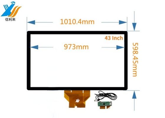 43 pollici schermo touch a 10 punti con schermo a contatto capacitivo Interfaccia USB Struttura G+G