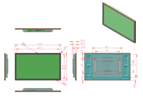 Kit di montaggio del touch monitor da 32 pollici -30C-80C Porta le tue operazioni industriali al livello successivo