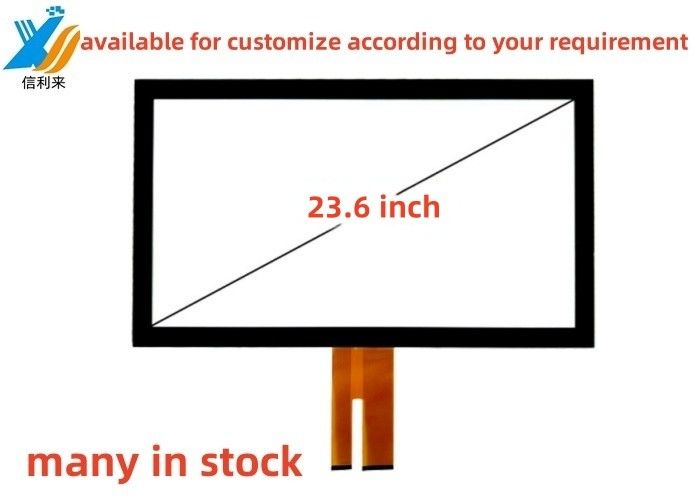 23.6 pollici Multi touch USB proiettato capacitivo (PCAP) GG touch screen panel lcd led monitor personalizzabile AR AG AF impermeabile a olio penna a contatto per l'istruzione medica industriale Smart Home Ordinare i pasti